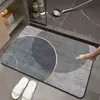 Tapete de chão de diatomita para pia de banheiro, uso doméstico, absorvente de água, secagem rápida, resistente à sujeira, antiderrapante, tapete de banheiro de luxo leve