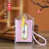 Bolsita de Bendición del Templo Lingyin Bolsita Patrón de Ola Marina Buena Suerte Amuleto de Salud Colgante de Mano Bendición de Guanyin y Guardia Imperial