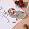 Material hecho a mano DIY serie navideña cáñamo suelto goma que gotea lentejuelas brillantes copos de nieve estrellas árbol de Navidad lentejuelas mixtas