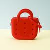 Bolsa de Silicona Transfronteriza con Agujeros Bolsa de Playa para Caminar Tote Bag DIY Se Puede Decorar Bolsos de Mano de Silicona de Dibujos Animados para Niños