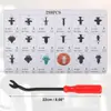 299 Piezas de Clips para Coche en Caja He21 Sujetadores para Paneles de Puerta, Tornillos y 18 Tipos de Accesorios de Clips de Plástico