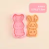 Serie de Conejos Cortador de Galletas 3D Realista DIY Diseño de Presión Tridimensional Molde para Galletas Fondant Material de Grado Alimenticio