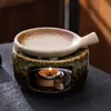 Quemador de Aromaterapia Cerámico Transfronterizo, Quemador de Velas y Aceites Esenciales, Quemador de Incienso, Estufa para Tostar Té, Quemador de Incienso, Estufa de Tostado a Prueba de Fuego de Cedro