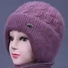 Personas de mediana edad y mayores otoño e invierno gorro de punto para señora mayor protección para las orejas cálido abuela madre de mediana edad y mayor gorro de lana gorro de algodón