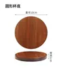 Porta-copos de Madeira de Acácia Japonesa Base Antiderrapante para Copos Tapete Isolante Anti-Queimadura Tapete para Panela Redonda Tapete de Mesa de Jantar Porta-copos de Chá Doméstico