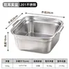 Caja de Acero Inoxidable para Conservar Frescura Contenedor de Almacenamiento para Refrigerador Caja de Almacenamiento Cesta con Drenaje a Prueba de Fugas Recipiente Cuadrado Caja de Almuerzo para el Hogar Caja de Comida para Porcionar al Aire Libre