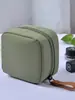 Bolsa de maquiagem envelope vermelho de boca portátil coreana mini bolsa de armazenamento quadrada à prova d'água para pó compacto atacado