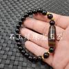 Pulsera de Ágata Tianzhu Jade Pulsera Tianzhu de Nueve Ojos Tres Ojos Lutong Pulsera de Cuentas de Ábaco Lineal Dijo Antiguo