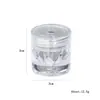 Manicura Alto Brillo Hielo Transparente Chapado en Cristal Polvo Blanco Luna de la Noche Polvo Aurora Uñas Portables Decorativas Polvo Brillante Exclusivo Salón de Uñas