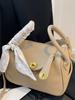 Bolso de Mano Simple con Candado a la Moda para Mujer, Bolso de Hombro Dulce con Patrón Lichi Nicho, Elegante Bolso Cruzado de Gran Capacidad para Viajeros