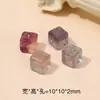 Acessórios de Contas Espaçadoras Cubo de Açúcar de Cristal Natural Feitos à Mão Pulseira DIY Colar Pingente Água-marinha Quadrado Pequenos Acessórios Atacado