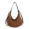 Bolso de Suede Retro Bajo el Brazo 2026 Nuevo Casual de Alto Valor Moderno Versátil Bolso de Media Luna Bolso de Hombro de Lujo Ligero