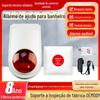 Alarme de Banheiro para Deficientes Barreira Sonora e Luminosa à Prova d'Água Botão de Chamada de Ajuda Luz de Sinalização Botão de Emergência