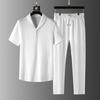 Traje Deportivo Casual de Marca Nueva de Moda Verano 2025 Camiseta de Manga Corta para Hombre Pantalones de Marca de Moda Conjunto de Dos Piezas Holgado Estilo Hong Kong
