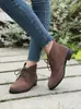Botines Mate Nuevos 2026 para Mujer, Botines Chelsea de Punta Redonda y Tacón Bajo, Botines Vintage para el Trabajo y Uso Casual