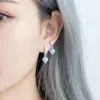 Nuevo pendiente de botón de oreja con pasador recto de colgante de corazón de iris de Iris Heart Henson, joyería para piercing de hueso de oreja con varilla de aleación de titanio