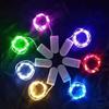 LED Caja Blanca Pequeña Caja de Pila de Botón Tapón de Botella Cadena de Luces de Cable de Cobre Flor para Pastel Caja de Regalo Siempre Encendido con Luces Decorativas Parpadeantes