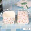 Copo Quadrado Descartável Resistente a Altas Temperaturas para Bolo, Porta-Copos de Papel para Chiffon de Hokkaido, Copo para Forno, Copo para Muffin 100