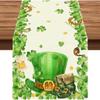 Amazon Shein St Transfronterizo. Mantel de Lino Personalizado para el Día de San Patricio Trébol Decoración Festiva Mantel Individual