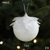 Bolas navideñas de burbujas, pétalos blancos, decoraciones, polvo pegajoso, colgante para árbol de Navidad, accesorios para arreglos de ambiente, suministros decorativos
