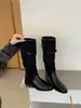 Primeiro Encontro Temporada Fivela de Cinto Estilo Britânico Retrô Botas de Cavaleiro Femininas 2026 Outono/Inverno Novas Botas Longas Color Block Versáteis Salto Grosso Alto