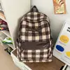 Mochila de Cuadros para Niñas, Estudiantes Universitarias, Mochila con Diseño de Nicho a la Moda, Estudiantes de Preparatoria, Clase Casual, Mochila Ligera para Mujeres