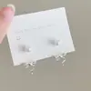 [Coleção Pendente nas Costas de Uso Duplo] Brincos Versáteis Coração de Menina Coreana Brincos de Design de Nicho Brincos Avançados Exquisitos