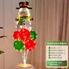 Decoración Navideña Luminosa Mesa Globos Flotantes Árbol de Navidad Tienda con Escaparate Flotante Atmósfera Festiva Arreglo de Escena de Disfraces