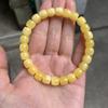 Pulsera de cera de abeja ámbar optimizada Pulsera rusa de color amarillo pollo con anillo único para hombre y mujer Pulsera con texto Juguete de cuentas cuentas cuentas