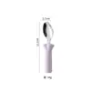 Colher de silicone com cabo para crianças, conjunto criativo e fofo de colher e garfo para crianças, talheres de silicone para bebês e colher para suplemento alimentar