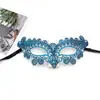 Máscara de Encaje Irregular Estampada en Oro de Media Cara para Fiesta de Halloween Máscara de Baile Accesorios para Actuación Cosplay
