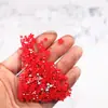 Arte de uñas flor de cinco pétalos joyería flor blanca pequeña bolsa mixta de tamaño de cuentas doradas y plateadas decoración de pegatina de uña de flor de resina venta al por mayor