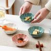 Prato de Cerâmica Estilo Japonês para Dim Sum Prato Pequeno Prato para Lanches Prato para Lanches Pratos Pequenos Domésticos Prato para Condimentos Prato para Molho Utensílios de Mesa