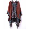 2020 Tricot Jacquard Acrílico Inverno Novo Capa Fenda Xale Imitação Caxemira Franja Xale Agasalho Geométrico