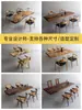 Conjunto de Mesa de Chá e Cadeiras de Resina, Mesa de Rio de Cristal Transparente Epóxi, Mesa de Tabuleiro Grande, Mesa de Chá de Fluxo de Resina, Mesa de Chá de Madeira