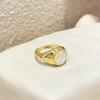 Anel de cobre com design de diamante, anel aberto com senso de moda 2023, ins, luxo leve, anel de alto senso