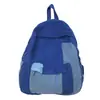 Mochila para mujer estilo retro japonés, lona lavada, bloques de color, con efecto de caída, mochila casual para estudiante