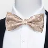 Estoque Pronto do Fabricante Gravata Borboleta Jacquard Formal Masculina para Negócios, Casamento, Festa, Gravata Borboleta Floral de Poliéster em Forma de Seta