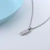 Colar de aço titânio não desbota dupla marca masculina rua hip hop pingente de aço inoxidável versátil acessórios simples corrente de suéter feminina