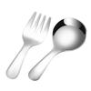 Cuchara pequeña redonda de acero inoxidable 304 con mango corto, cuchara para sopa, cuchara para helado, cuchara para postre, tenedor estilo cuchara de té, cuchara para bebé, vajilla para niños.