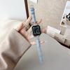Para Apple Watch Gen 678910 Correa de Cuero de Cocodrilo Brillante con Hebilla D S10 Pulsera 14mm