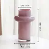 Jarrón Grande Simple Estilo Europeo Estilo Ins Cintura Pequeña Arreglo Floral de Vidrio Flor Seca Dispositivo Hidropónico para Flores Adornos de Gama Alta