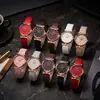 Reloj de Cuarzo para Mujer con Correa de Imitación de Cuero, Lazo y Relieve de Hojas, Moda Transfronteriza