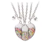 Suministros del Fabricante Collar de Rompecabezas de Moda con Goteo de Aceite Set de Amigas Bff Set Magnético Collar de Regalo de Cumpleaños Venta al por Mayor