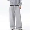 Nueva colección primavera y otoño 2026: pantalones unisex de pierna ancha con cordón, corte holgado, efecto adelgazante, estilo casual, adecuados tanto para el ocio como para el trabajo