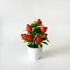 Planta Frutal de la Riqueza Artificial en Maceta de 10 Piezas Planta Artificial de Frutas Simuladas Bonsái de Frutas de Escritorio Sala de Estar Maceta de Regalo de Año Nuevo
