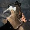 Funda para Teléfono Ins Brillo Diamante Completo Lazo Manzana 18Pro Max 17 Adecuada para Iphone15 Suave 11 Estéreo 12