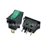 Interruptor basculante de alimentación Kcd3 de 3 pines para doble tarjeta, interruptor para calentador y cocina eléctrica, 32*16 mm, cubierta verde