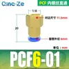 Conector Rápido PCF Resistente à Corrosão e ao Desgaste Rosca Interna Passante Pcf4-M5 Pcf6-01/02
