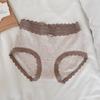 Ropa interior de algodón francés para niñas mujeres otoño e invierno algodón 7A antibacteriano entrepierna extendida señoras cintura viento puro talla grande venta al por mayor